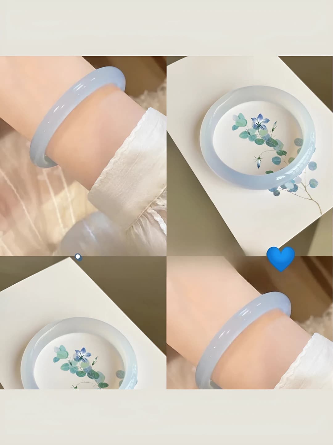Qalin bilaguzuk, qor ko'k, 62mm