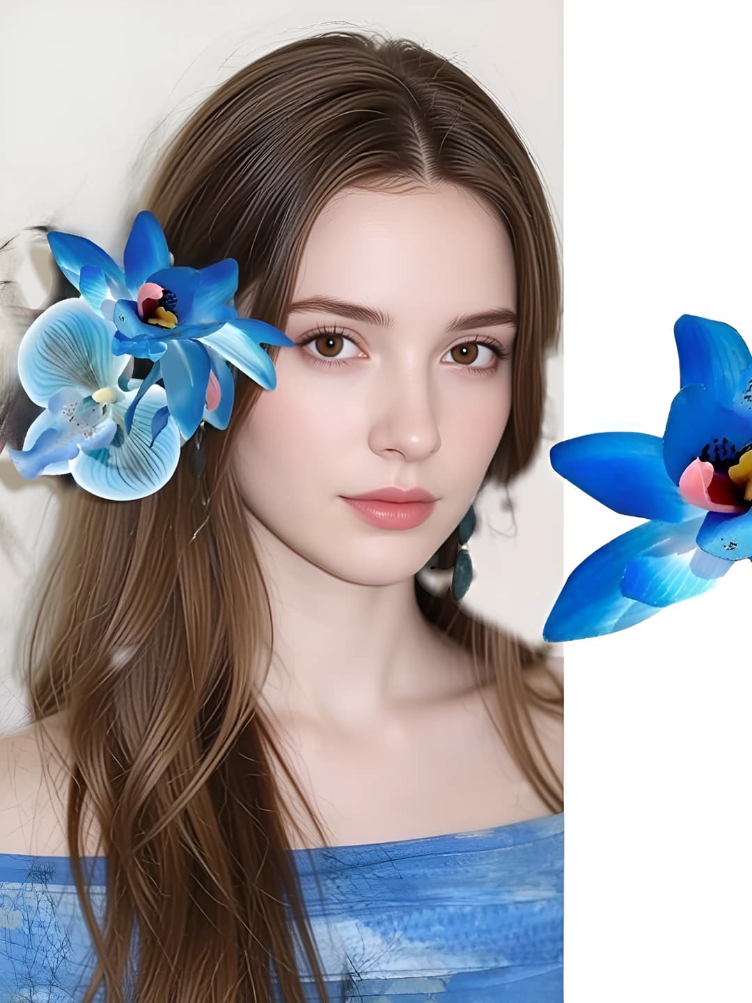 4# Gradient ko'k 3D phalaenopsis