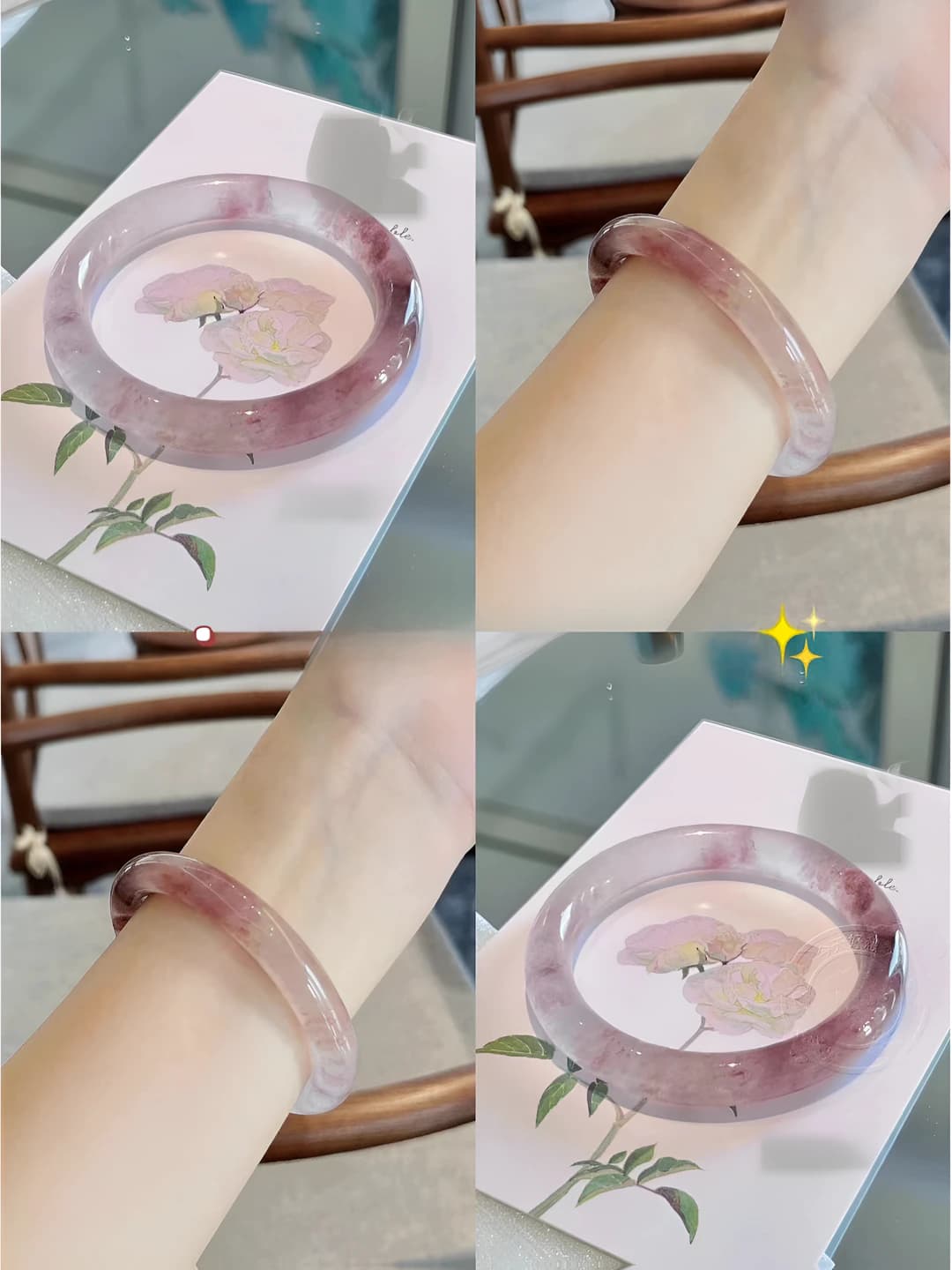 Wide bangle - Raspberry bubble
