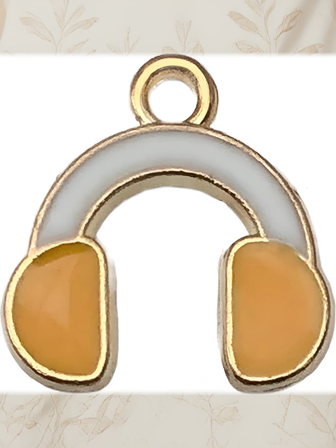 1 dona sariq naushnik 15x15mm-0.7g