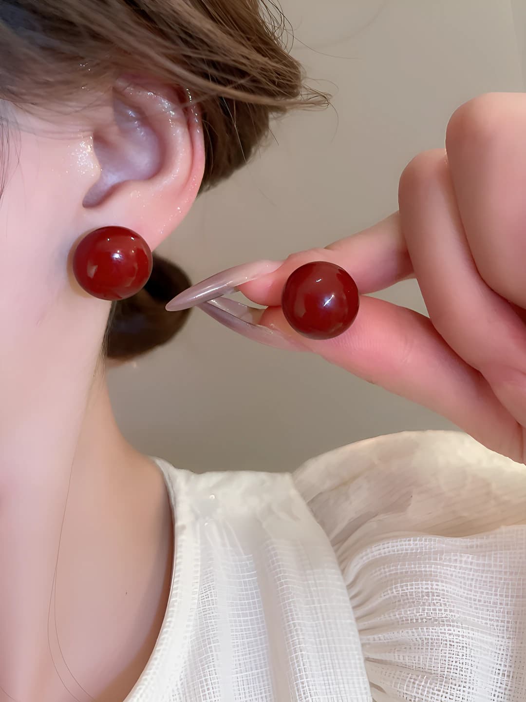 16# Серебряный штифт - Красный - 16mm