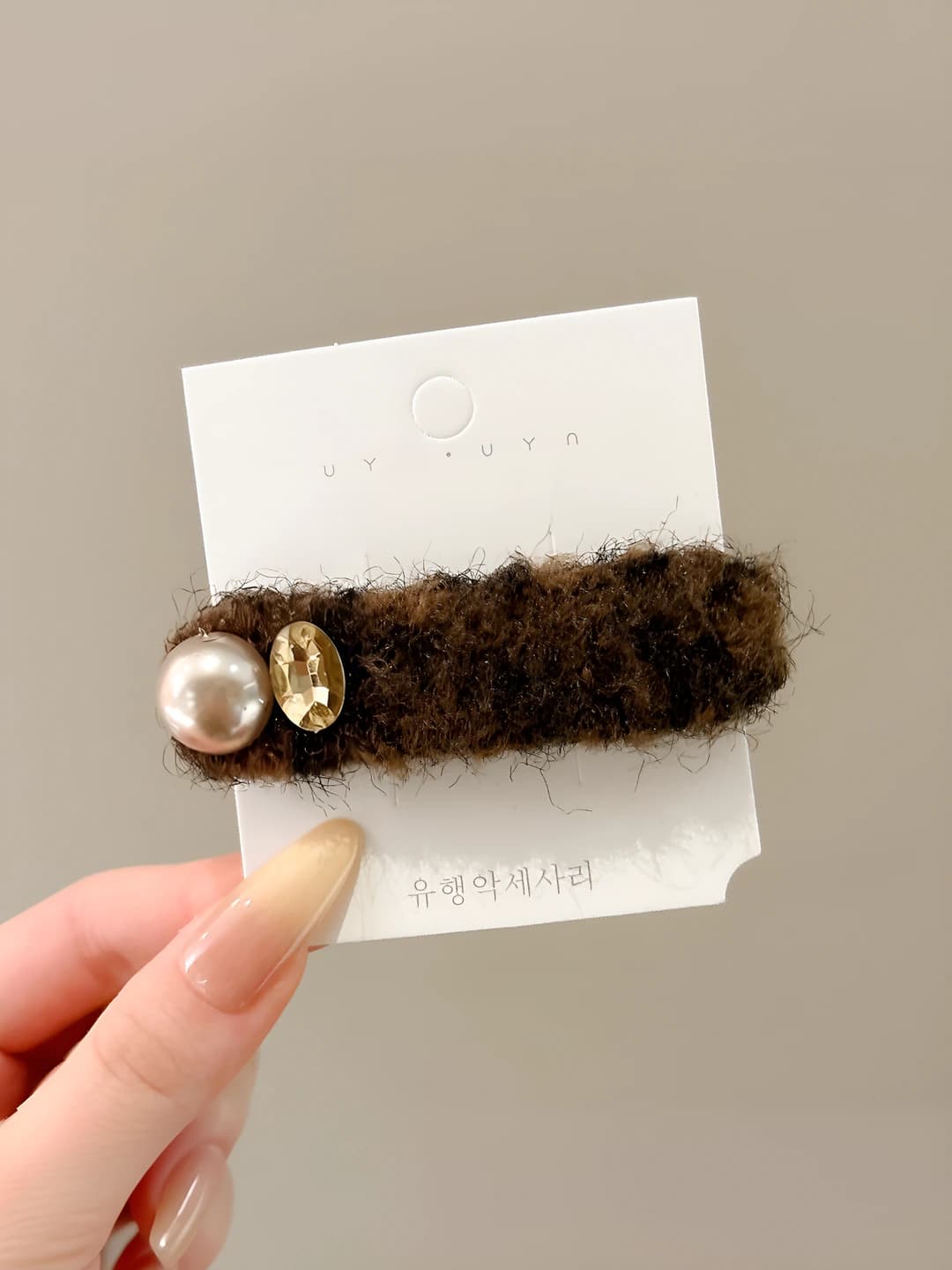 9# Coffee hair clip ~ 8 cm