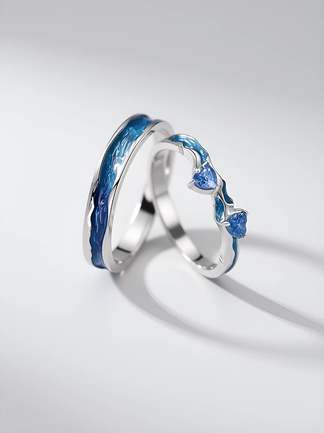 Couple rings (pair) in Klein Blue, 2026, Valentine's Day gift