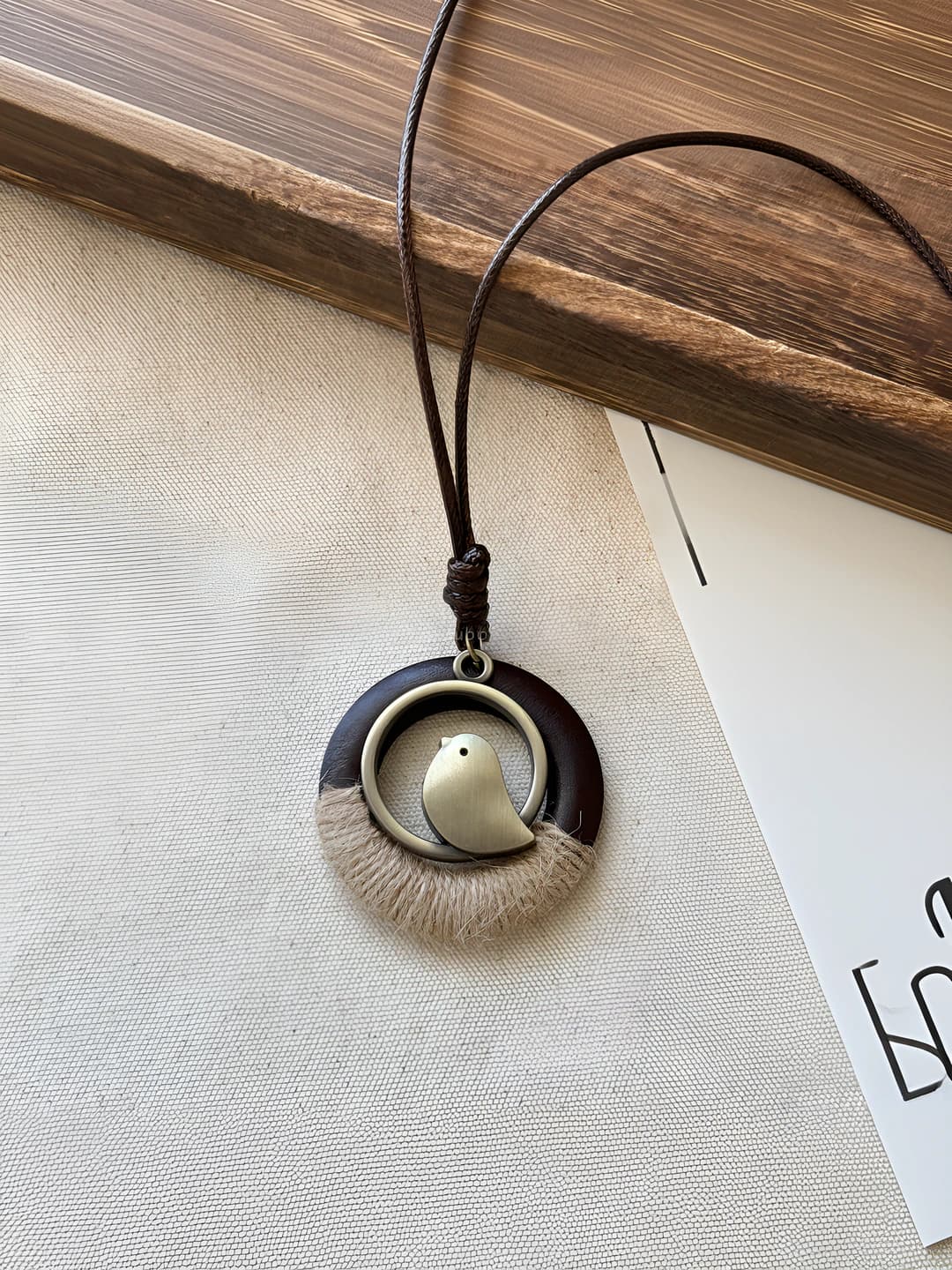 15# Necklace-Coffee-Circle-Drop