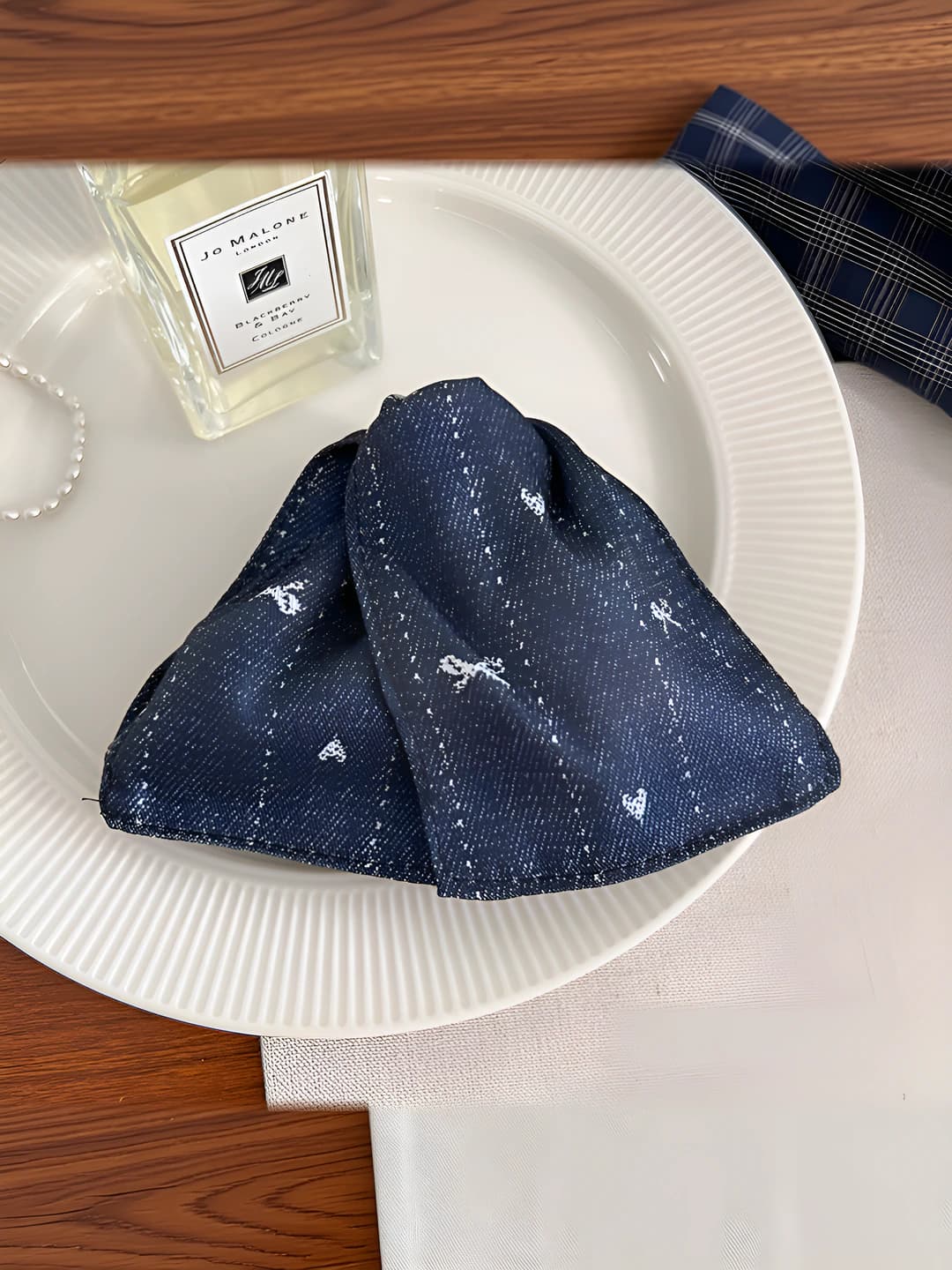 Dark blue, denim, 13 cm