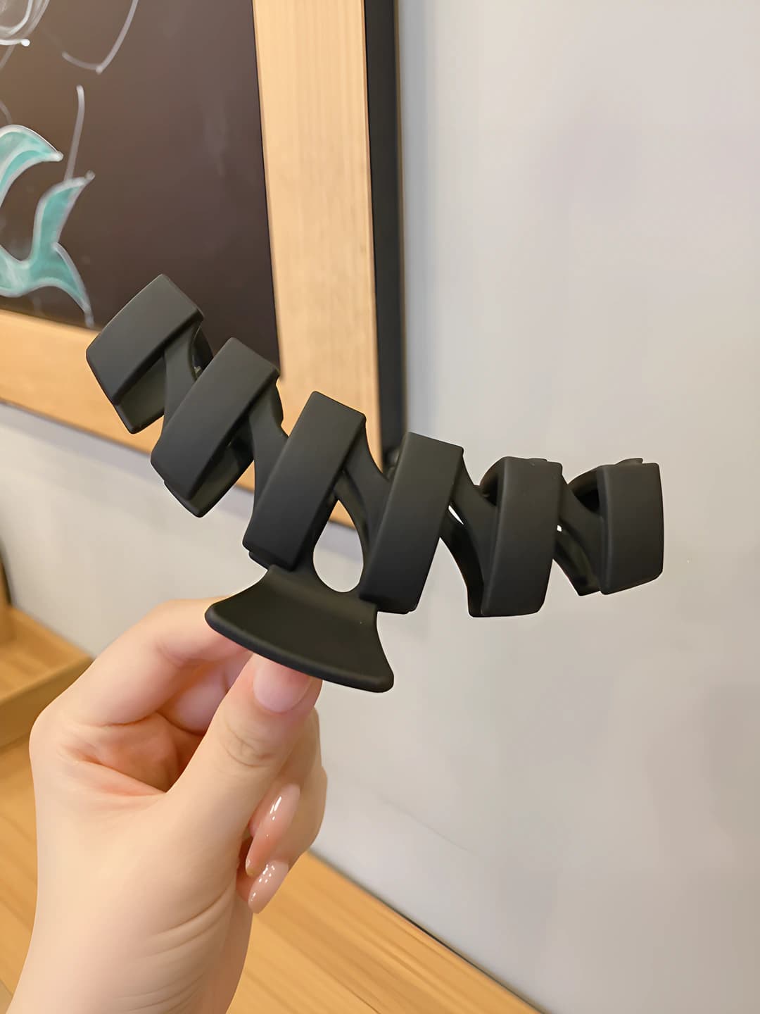 6#Нерегулярный чёрный зажим 11cm
