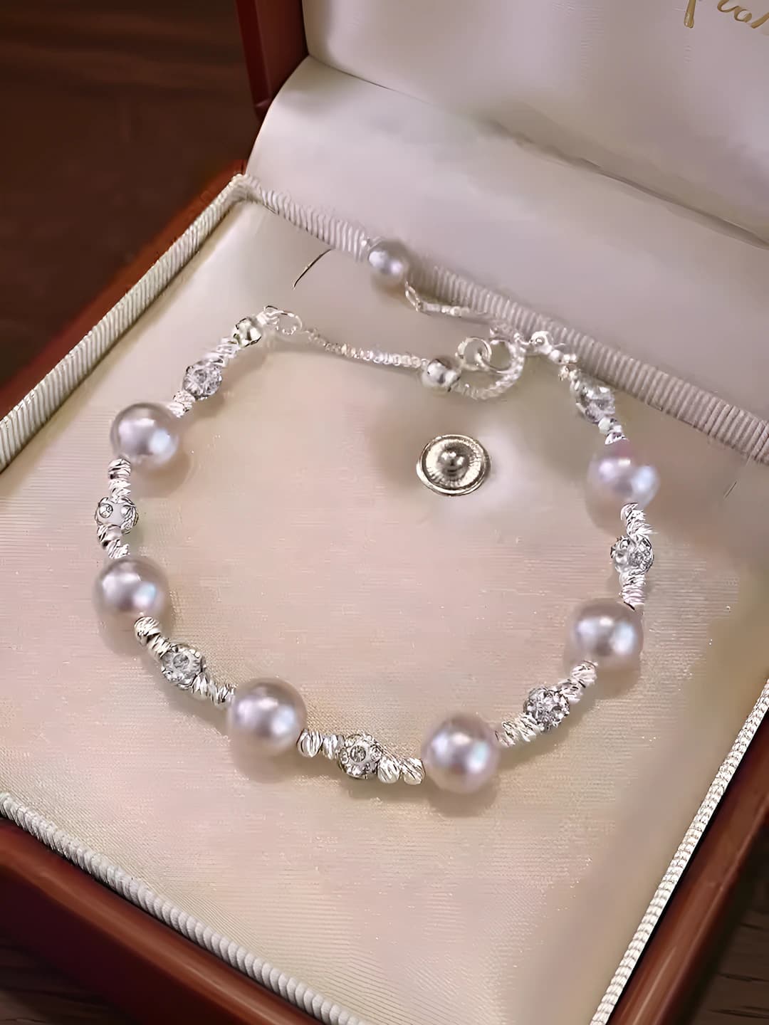 4# Bracelet - Silver - Pink