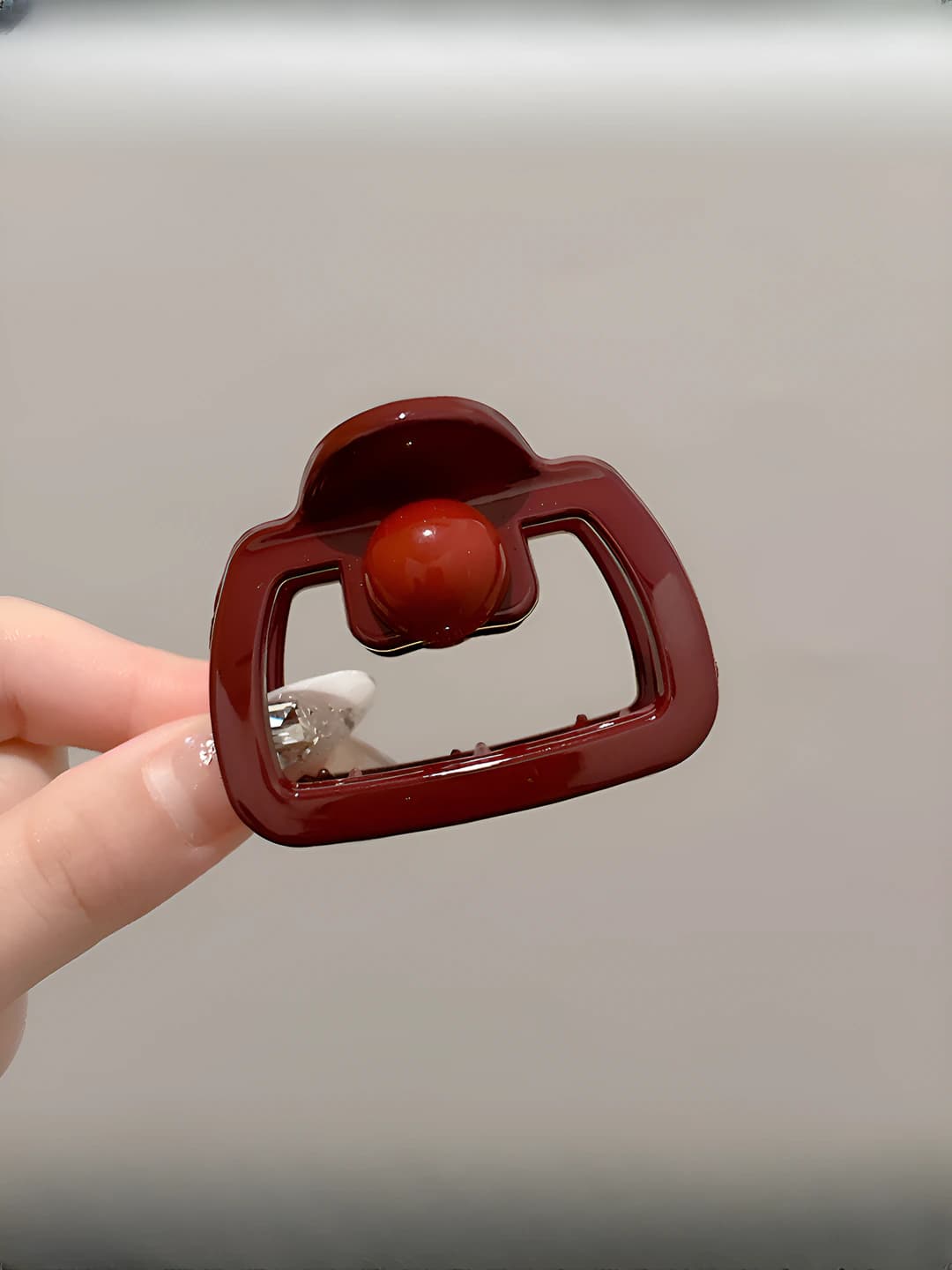 Angora red small square 5.5cm