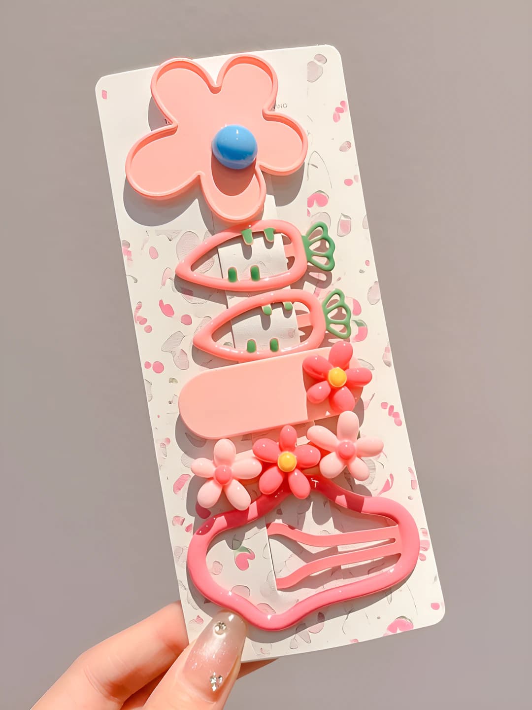 Pink flowers cloud set 6 pcs