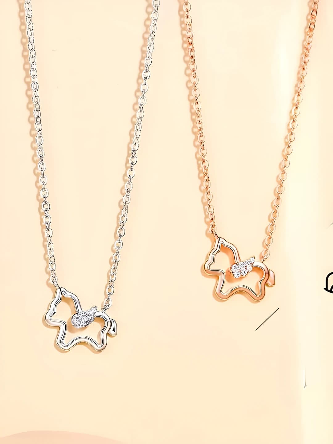 Women's pendant necklace: colorful unicorn, gift