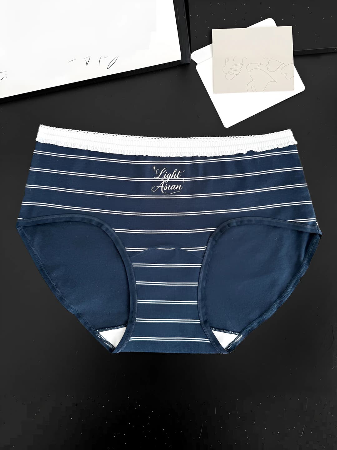Blue grey calm stripes
