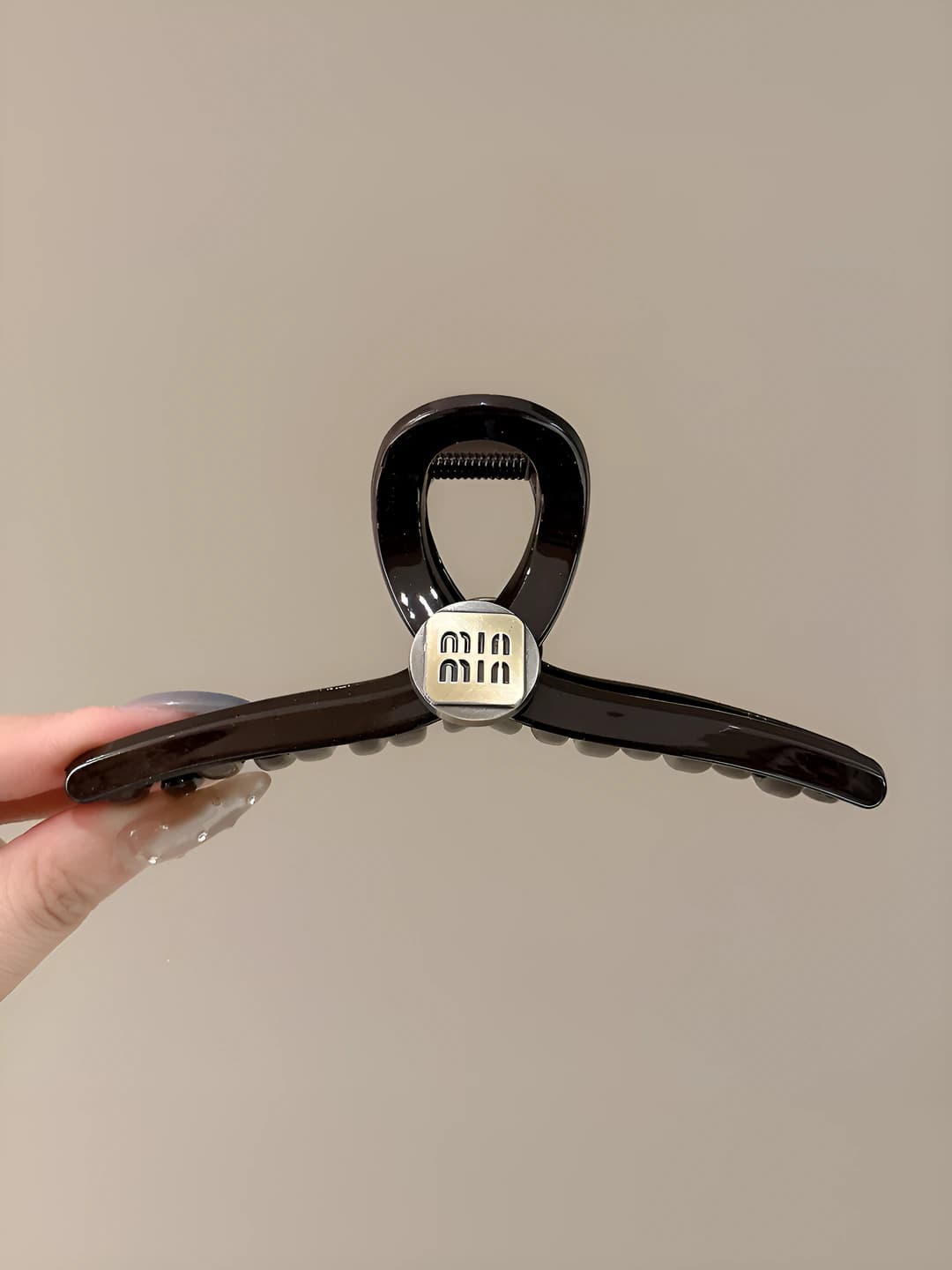 1# Chocolate brown Large round logo letter-13 cm