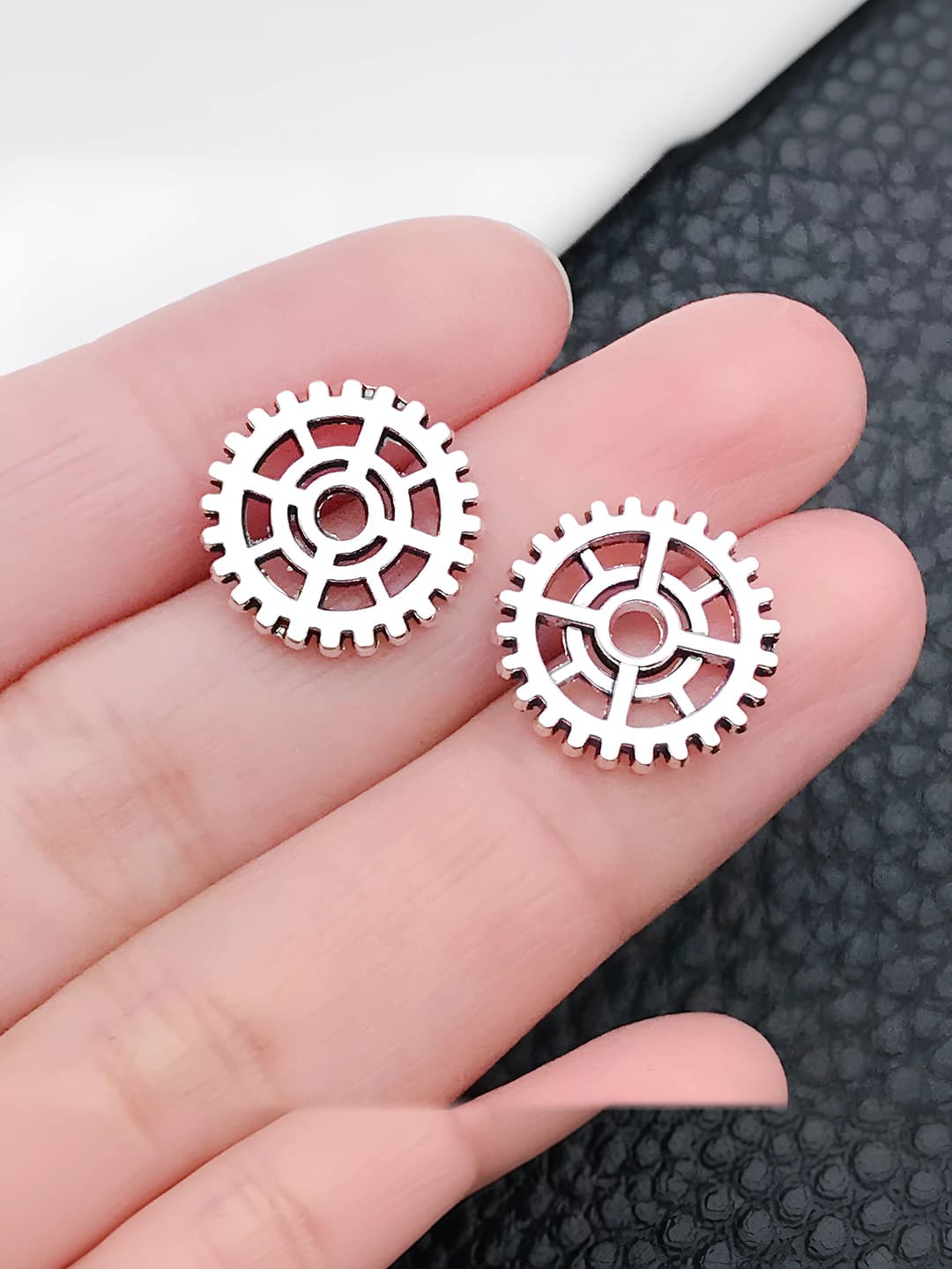1 шт, античное серебро, шестерня, 15x15mm, 1.1g
