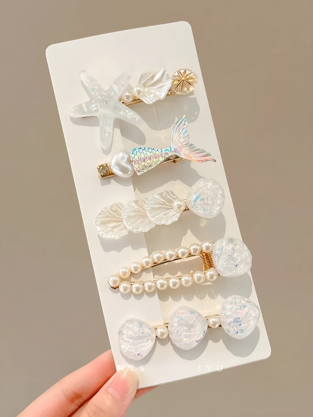 6# Cute white 5-piece set
