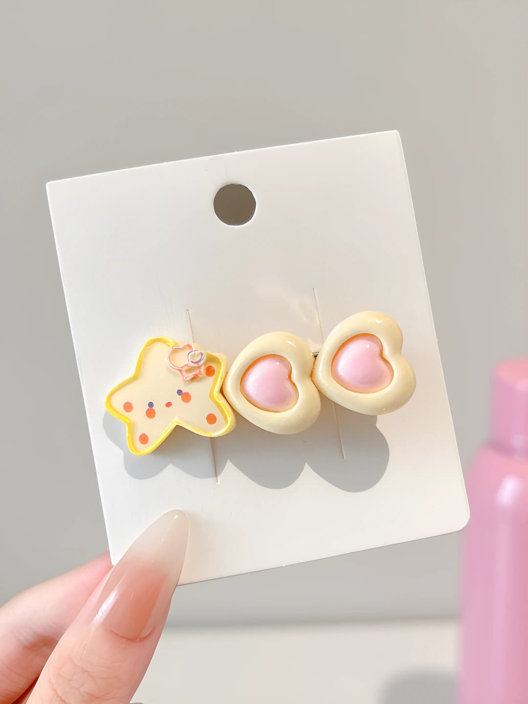 Double heart hair clip