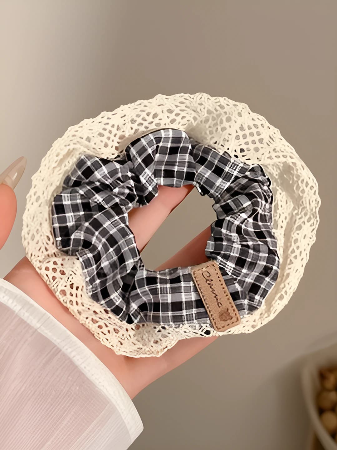 Black & white plaid, 10 cm