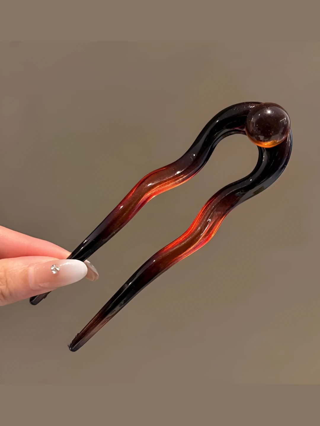 Кофейная жемчужина, U-шпилька, 13 см