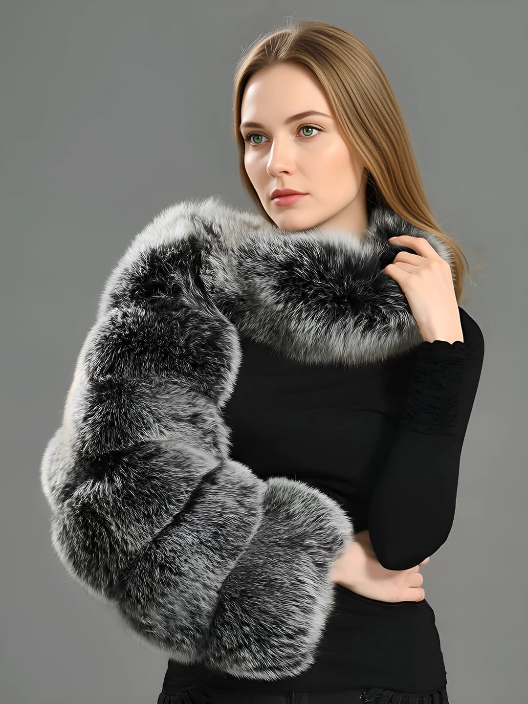 Ayollar uchun sun'iy tutqunli shal / shubka, kalta, POLO yoqali, bilakkacha yengli, polyester mato