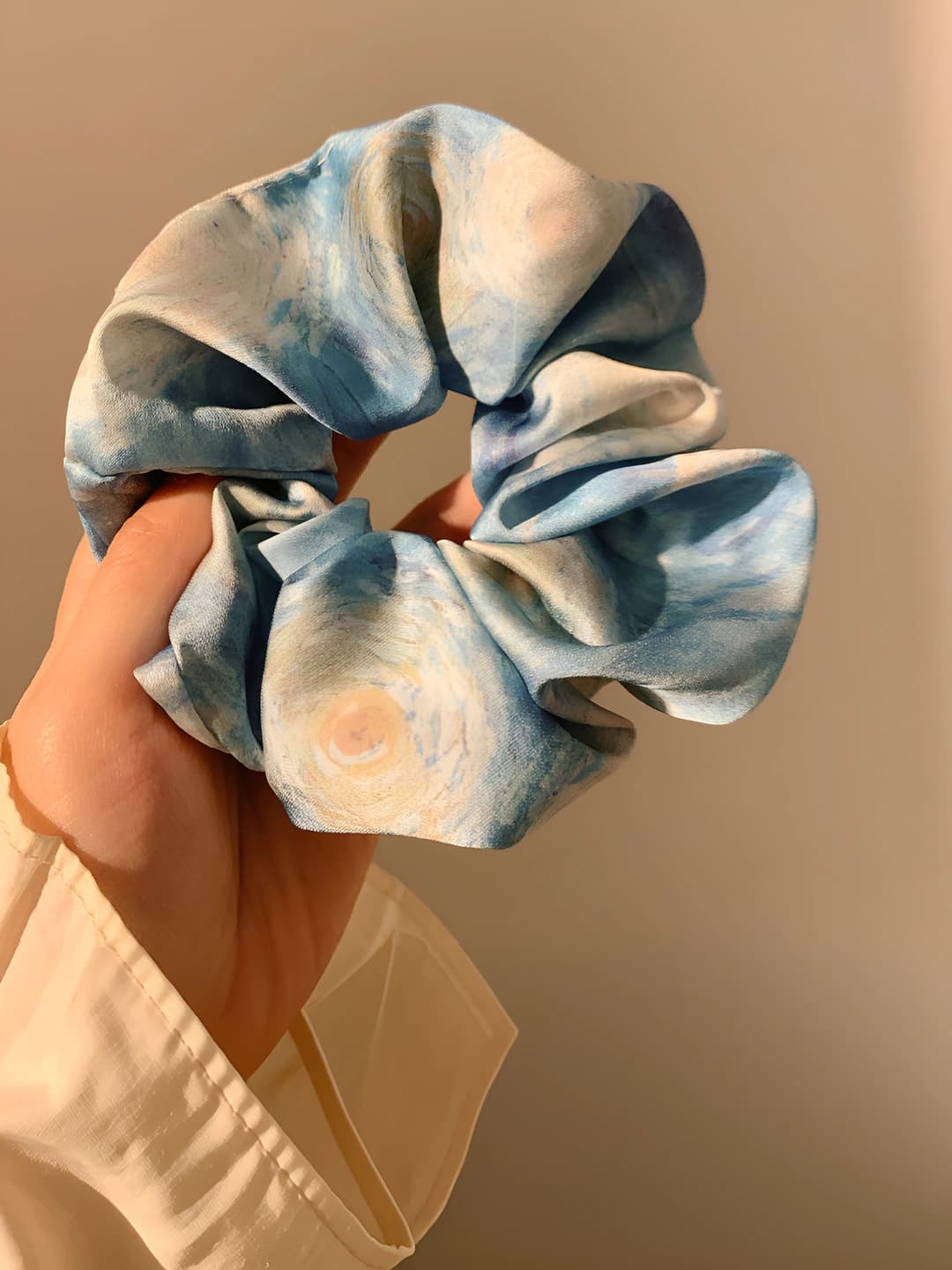 2# Tie-dye satin-blue 12 cm