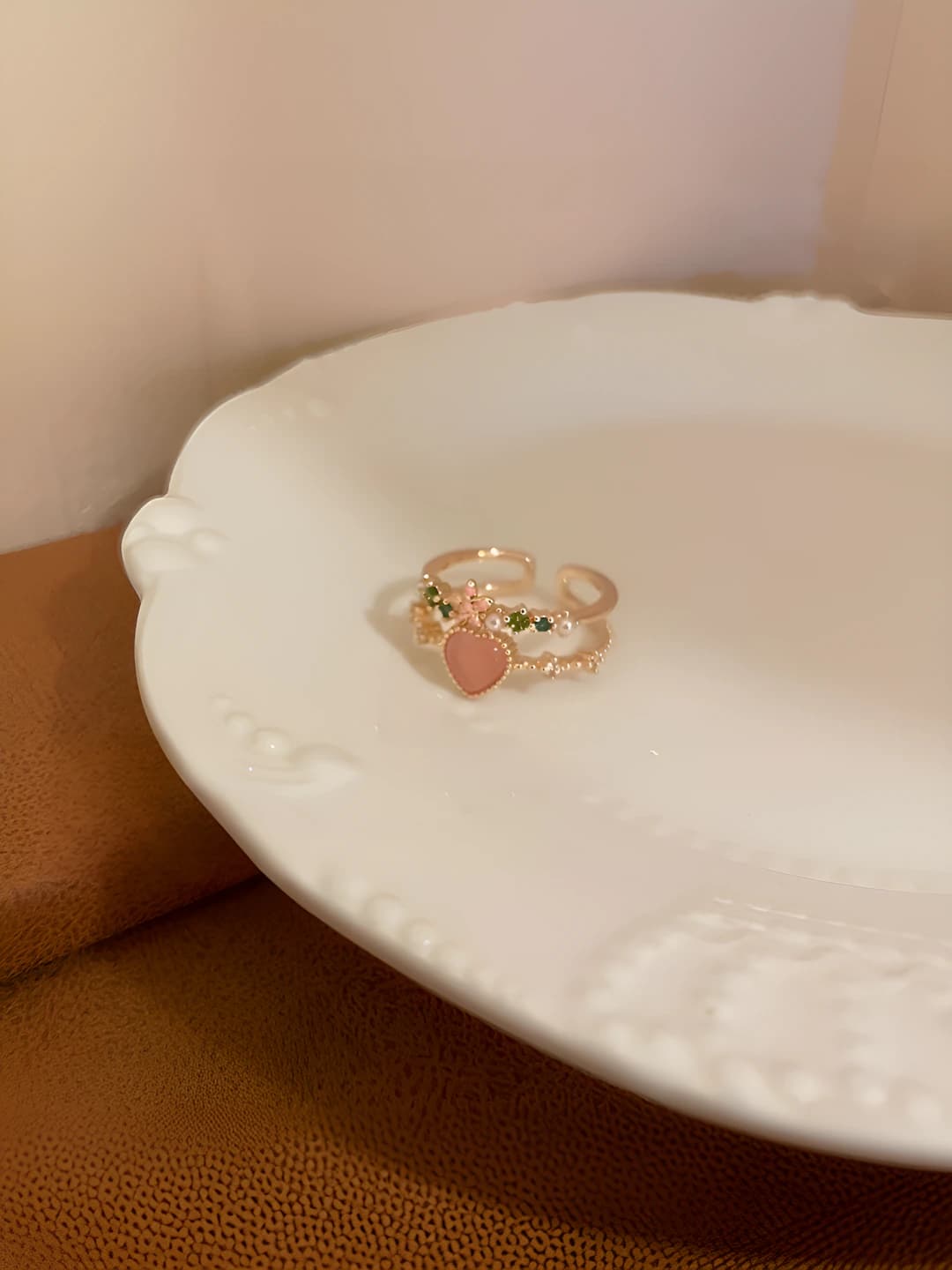 Double layer open ring