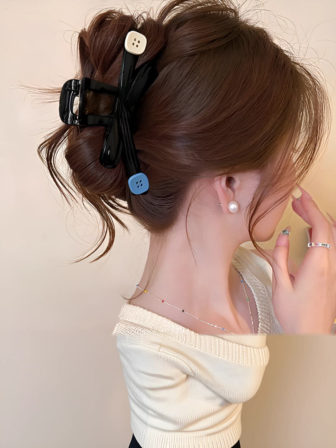 Black double-sided accessory, 11 cm