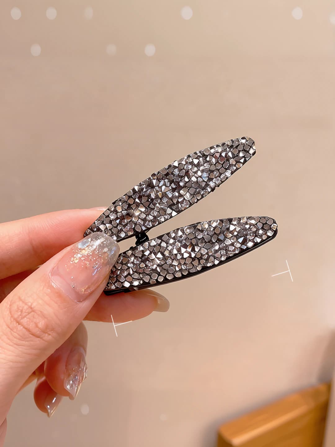 Small hair clip [Silver grey] 2 pcs
