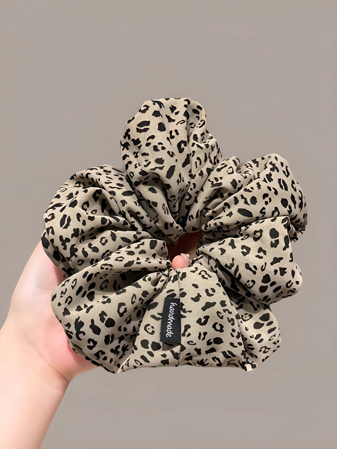 Light coffee leopard unpressed edge approx 15 cm