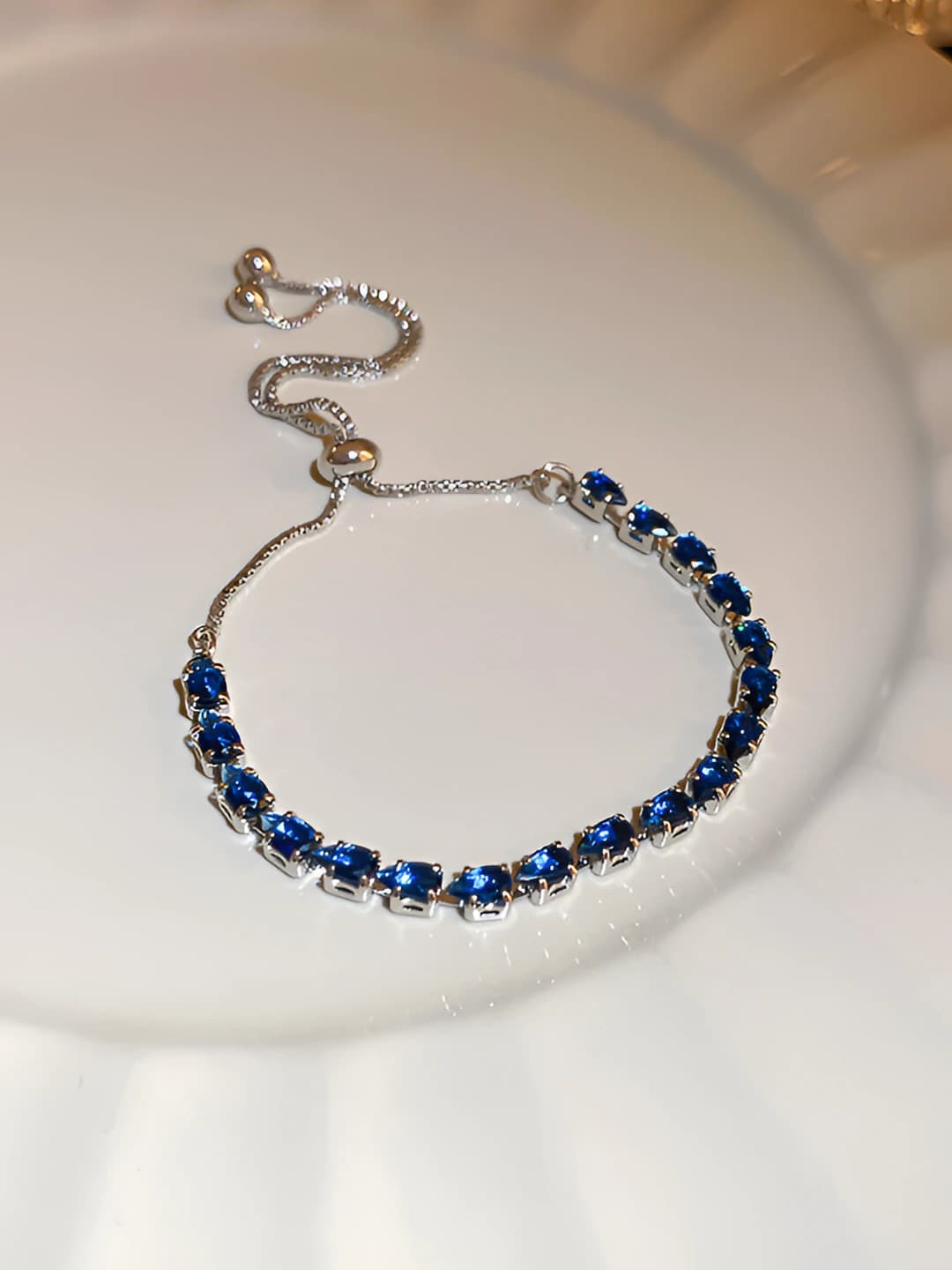 40# Bracelet - Silver - Blue (Standard plating)