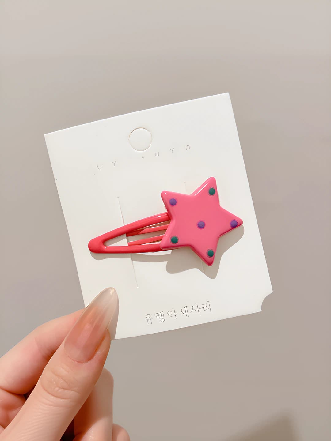 Rose red BB clip 4.8cm