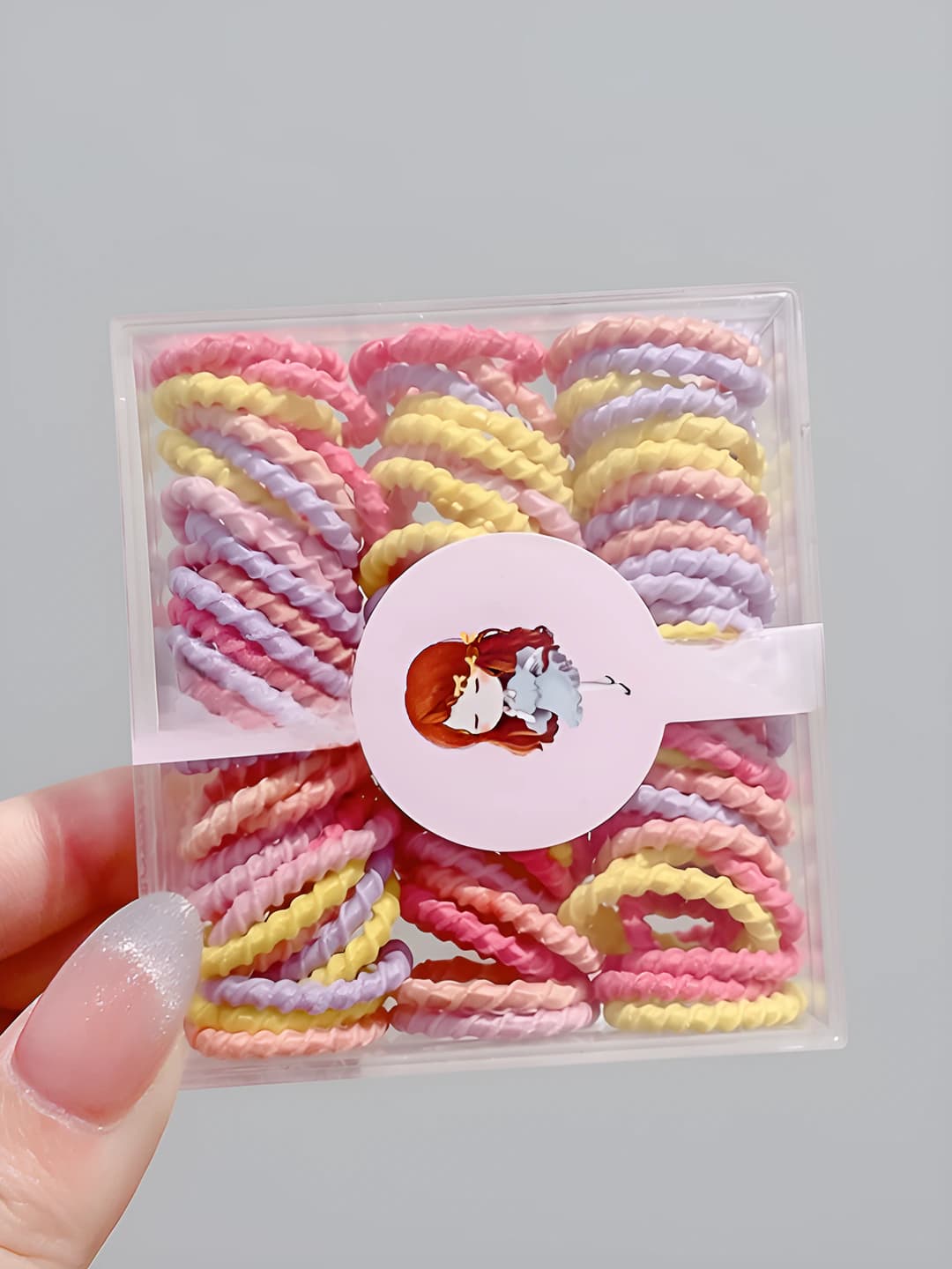 Pink pattern (90 pcs) D (diam. ~2 cm)