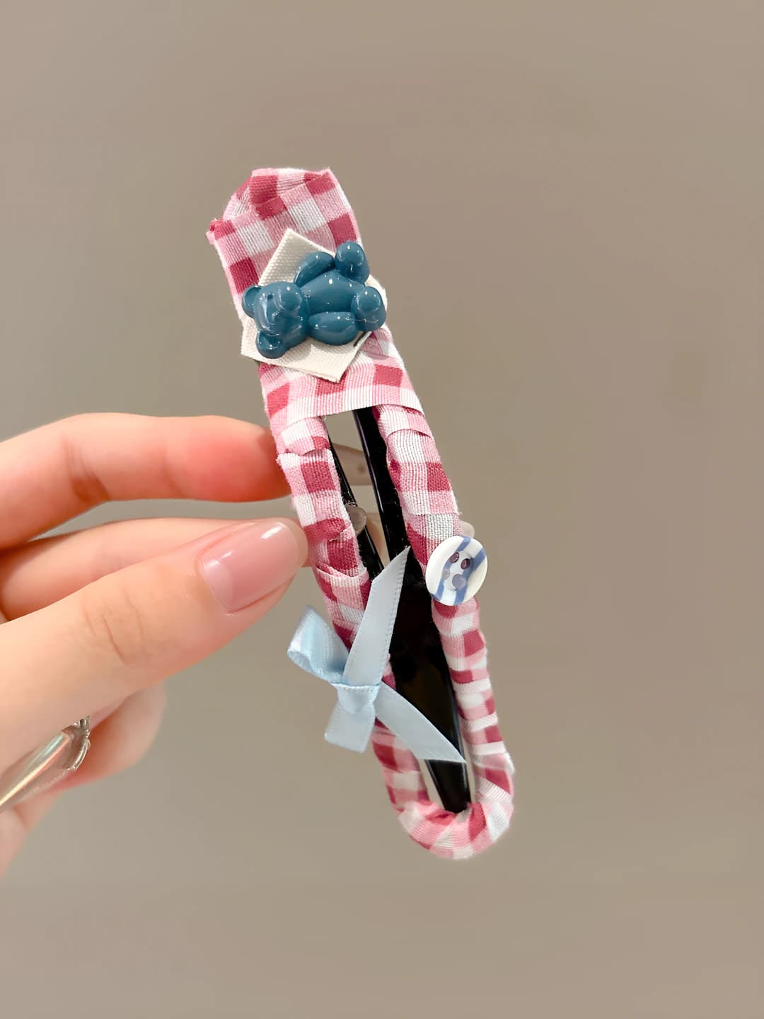 9# Blue bear, pink duck, 11 cm