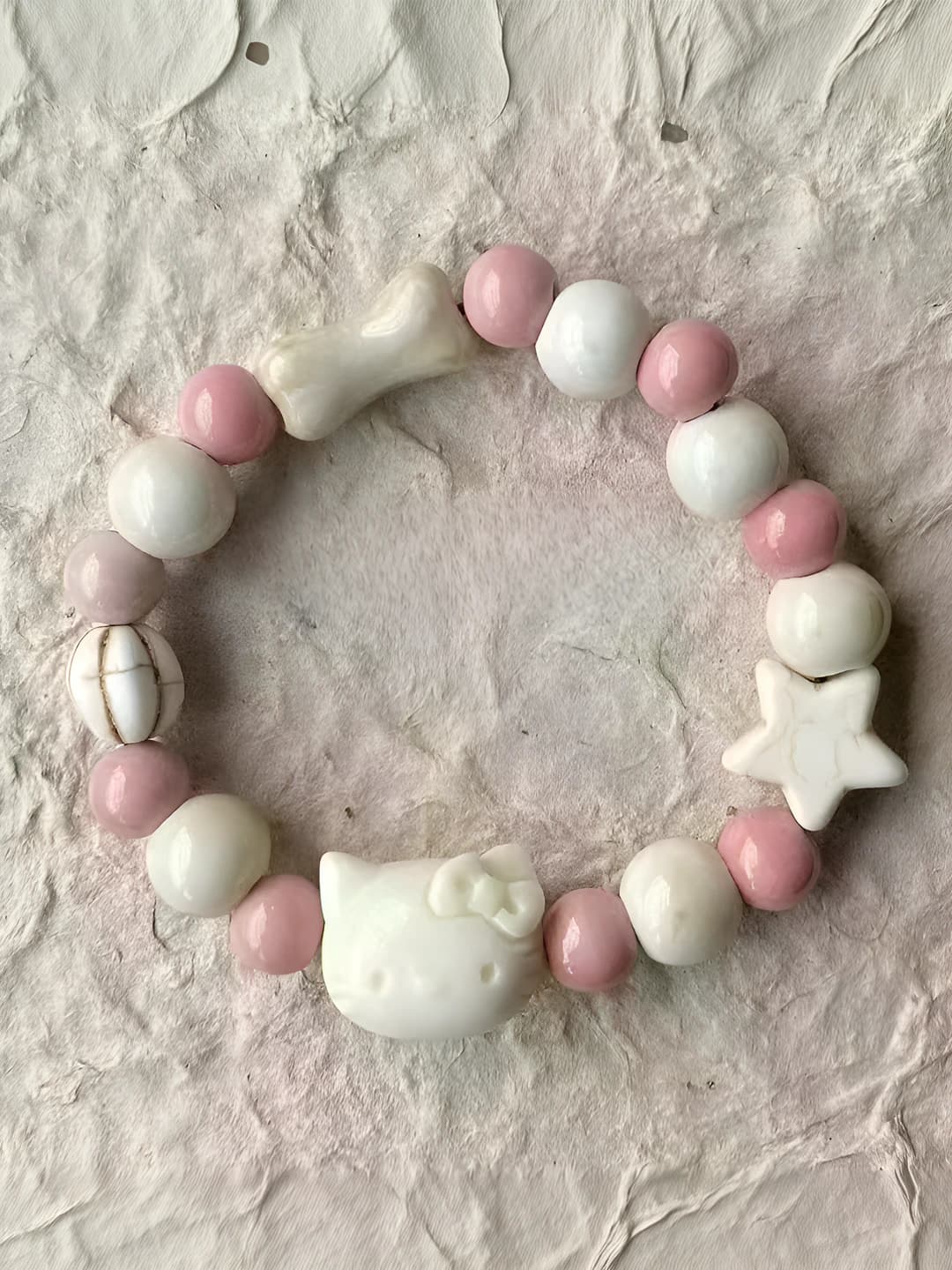 Candy Pink KT Cat Bracelet