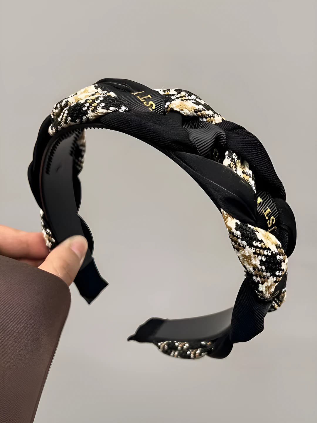 Twist headband - black