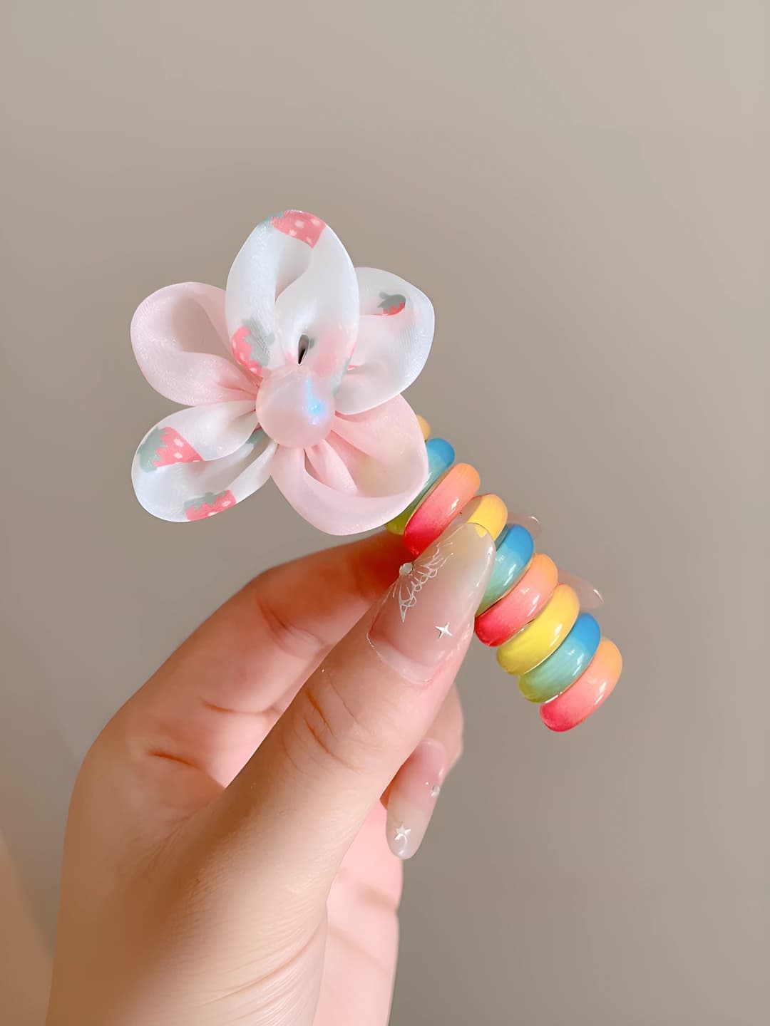 6# floral multicolour hair tie
