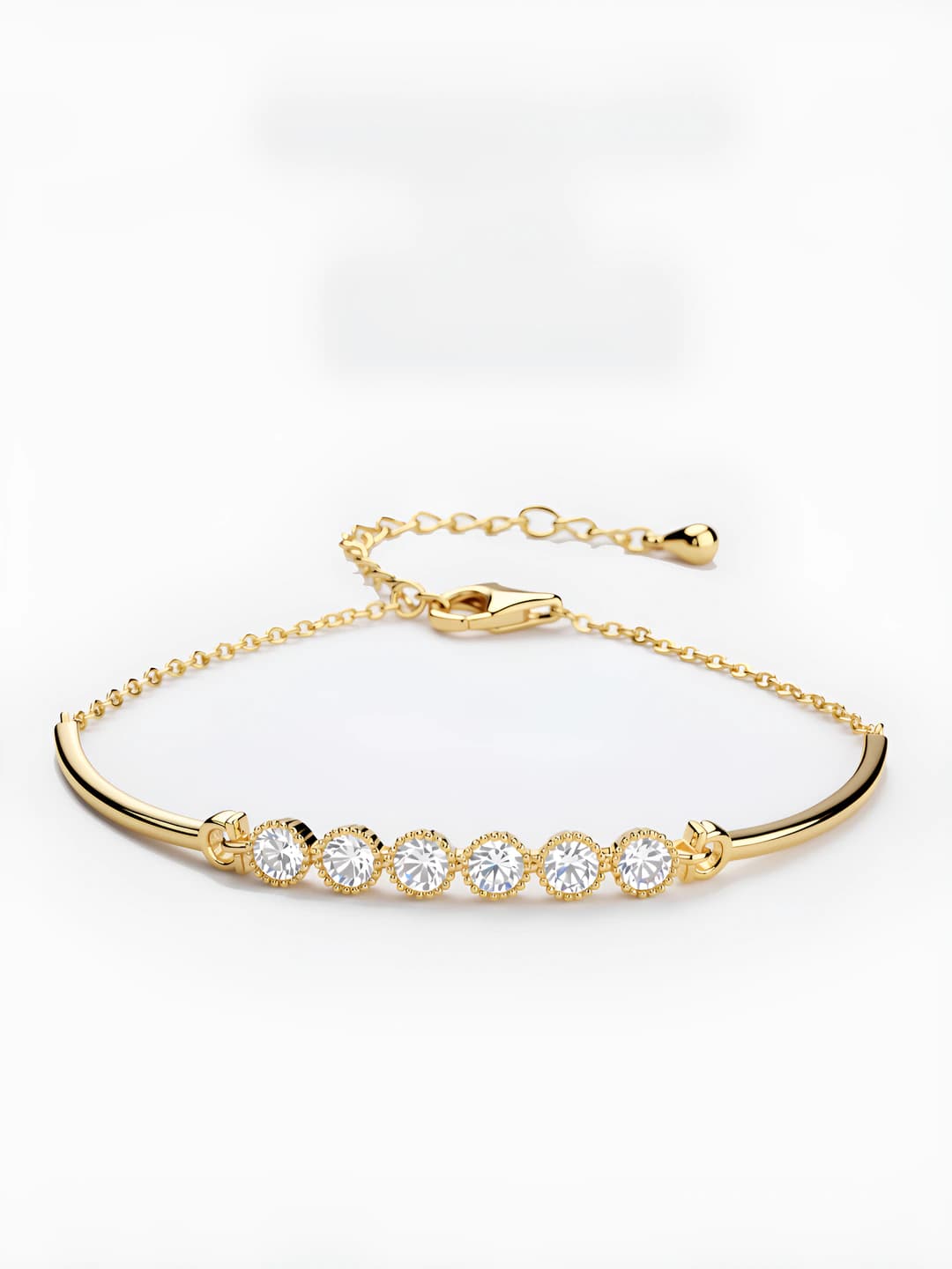 Women's Japanese style gold rhinestone bracelet, unique design, ultra-thin, premium, niche, delicate and versatile