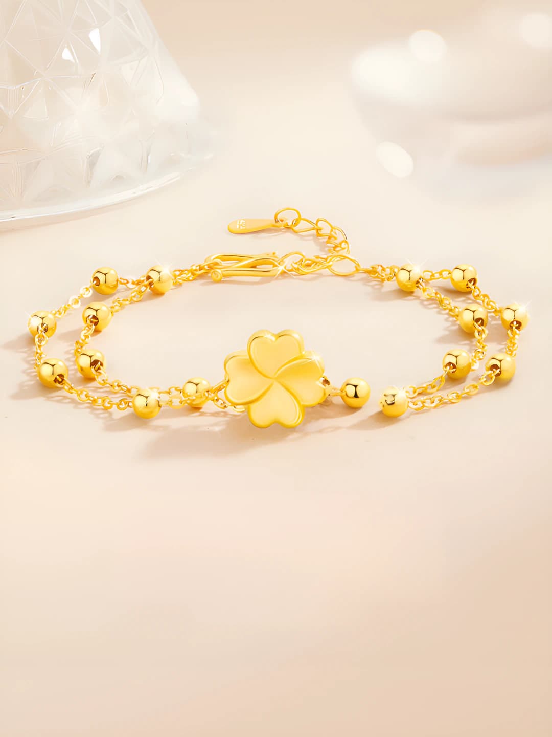 Women's two-layer floral bracelet, ins style, gift for best friend