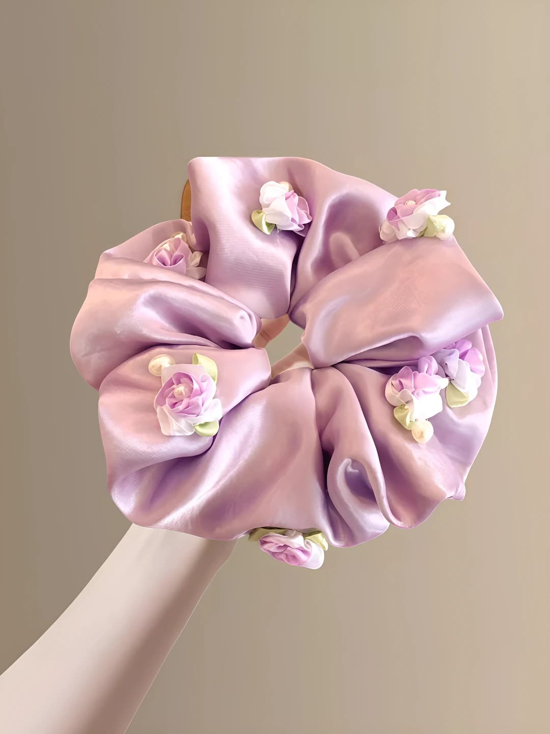 1# Purple scrunchie - 21 cm