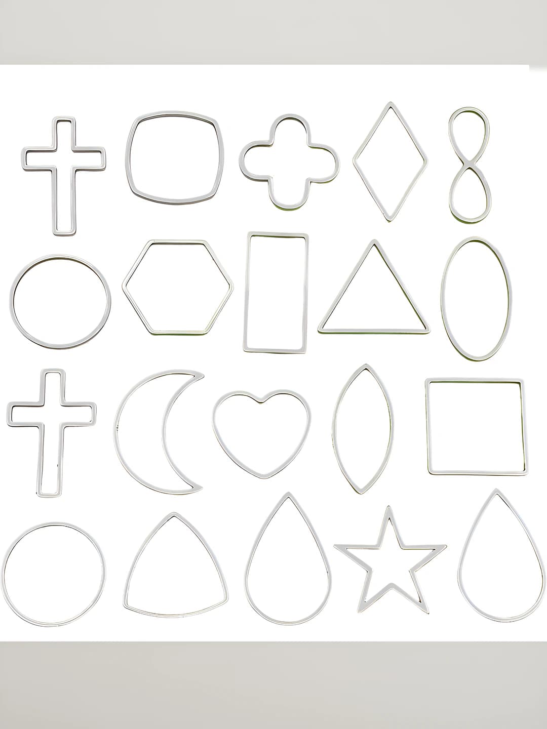 20 pcs mix, 17 styles, medium, steel, 7.43g, SN1487