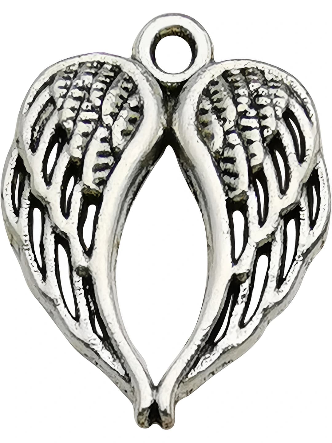 1 pc apricot heart with wings pendant 17x21mm-1.3g-14097