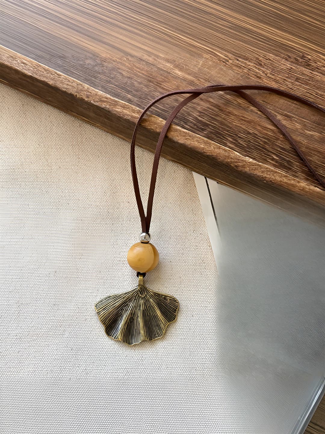 20# Necklace - Gold - Coffee - Leaf