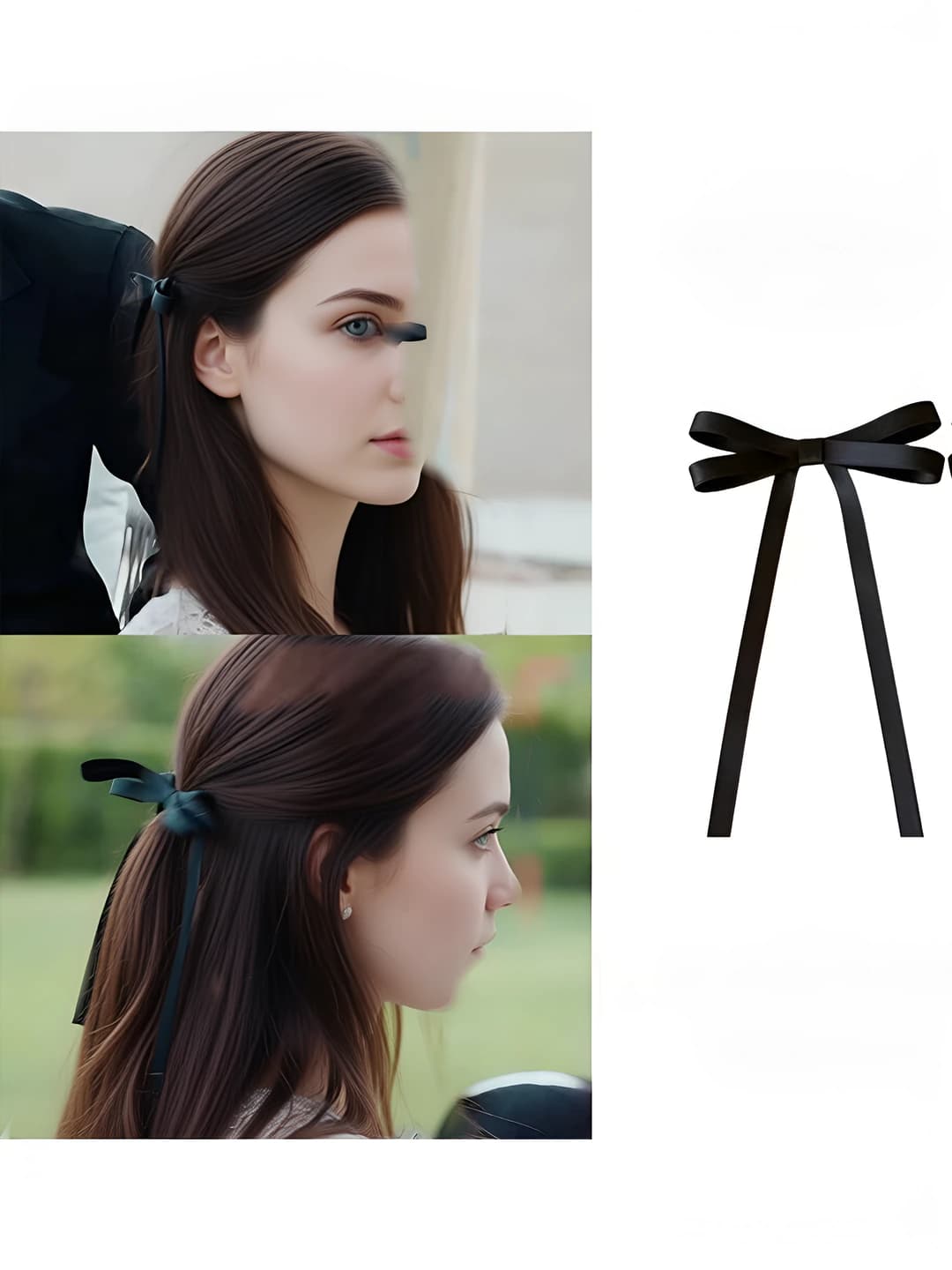 Ribbon bow hair clip