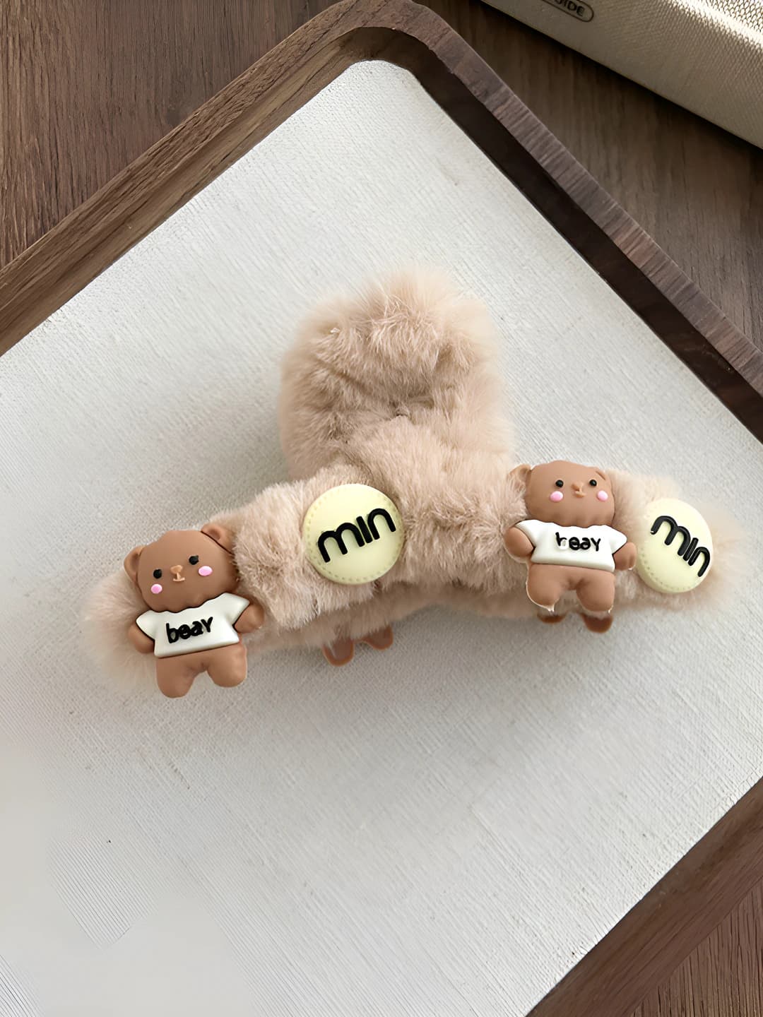 Khaki bear, letters