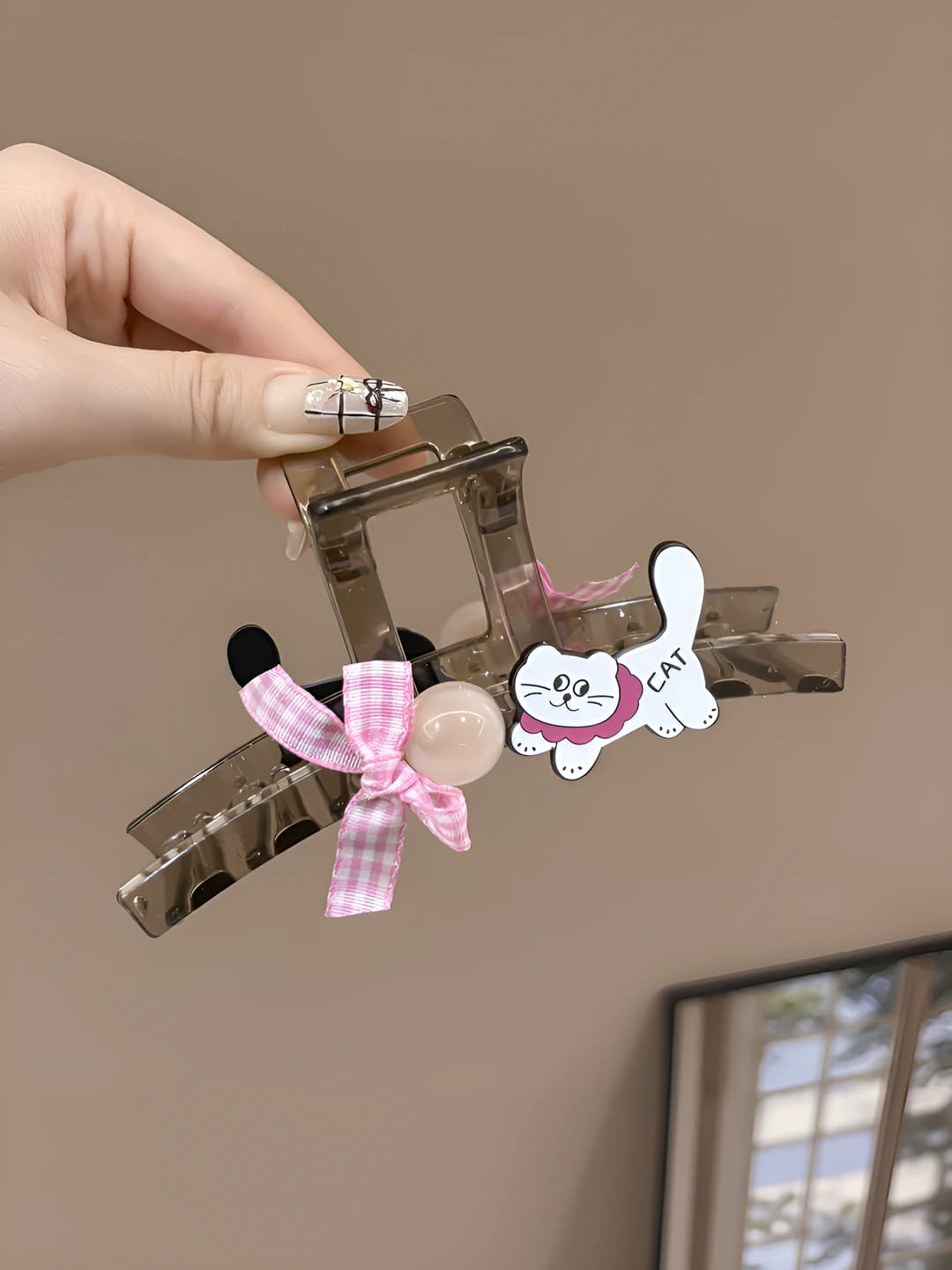 Oq mushuk pushti katak pichak Kofe rang PC qisqich ~13 sm