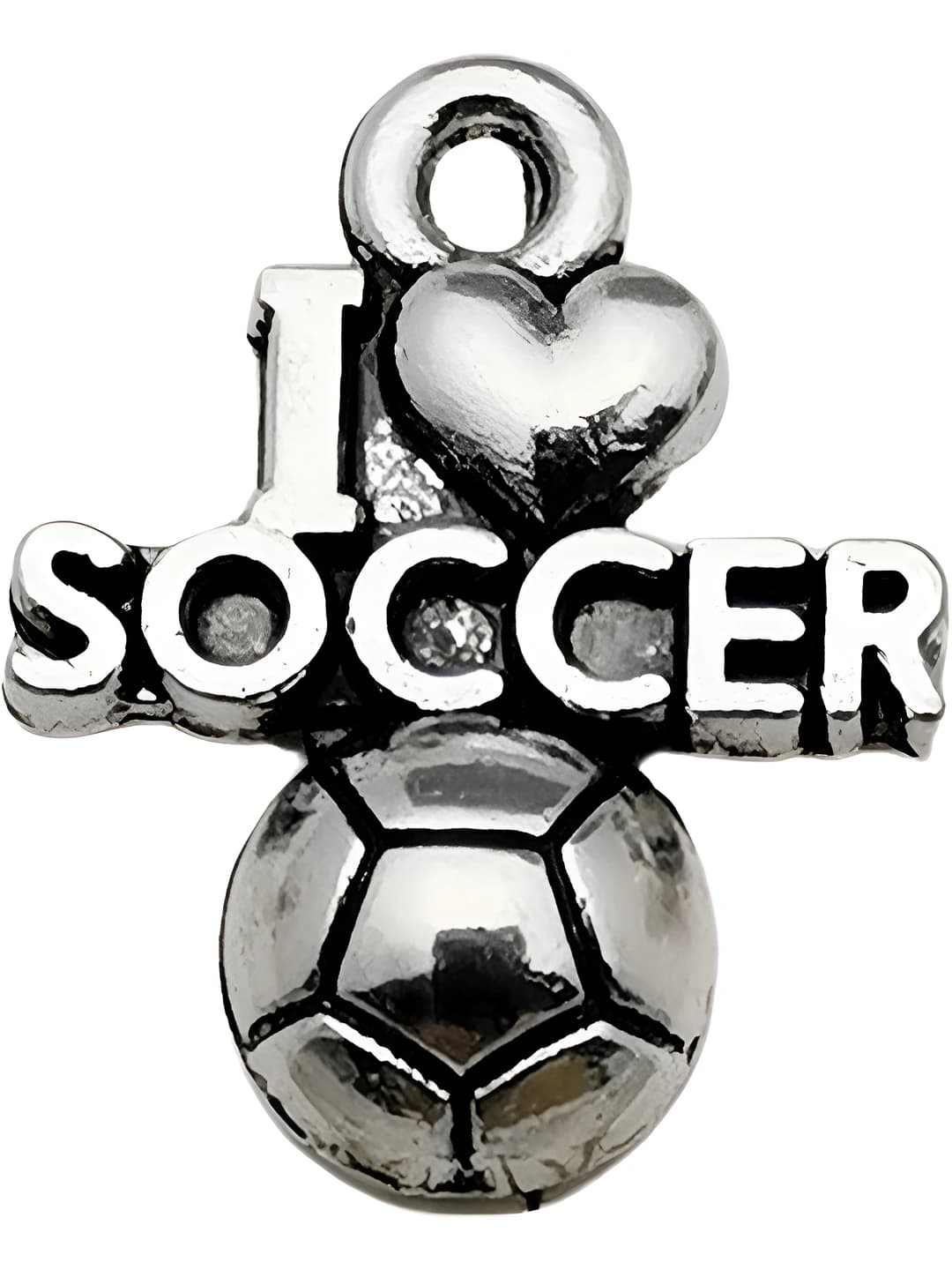 1 ta harf shaklidagi 'Men futboldan sevaman' 16x20mm-1.5g