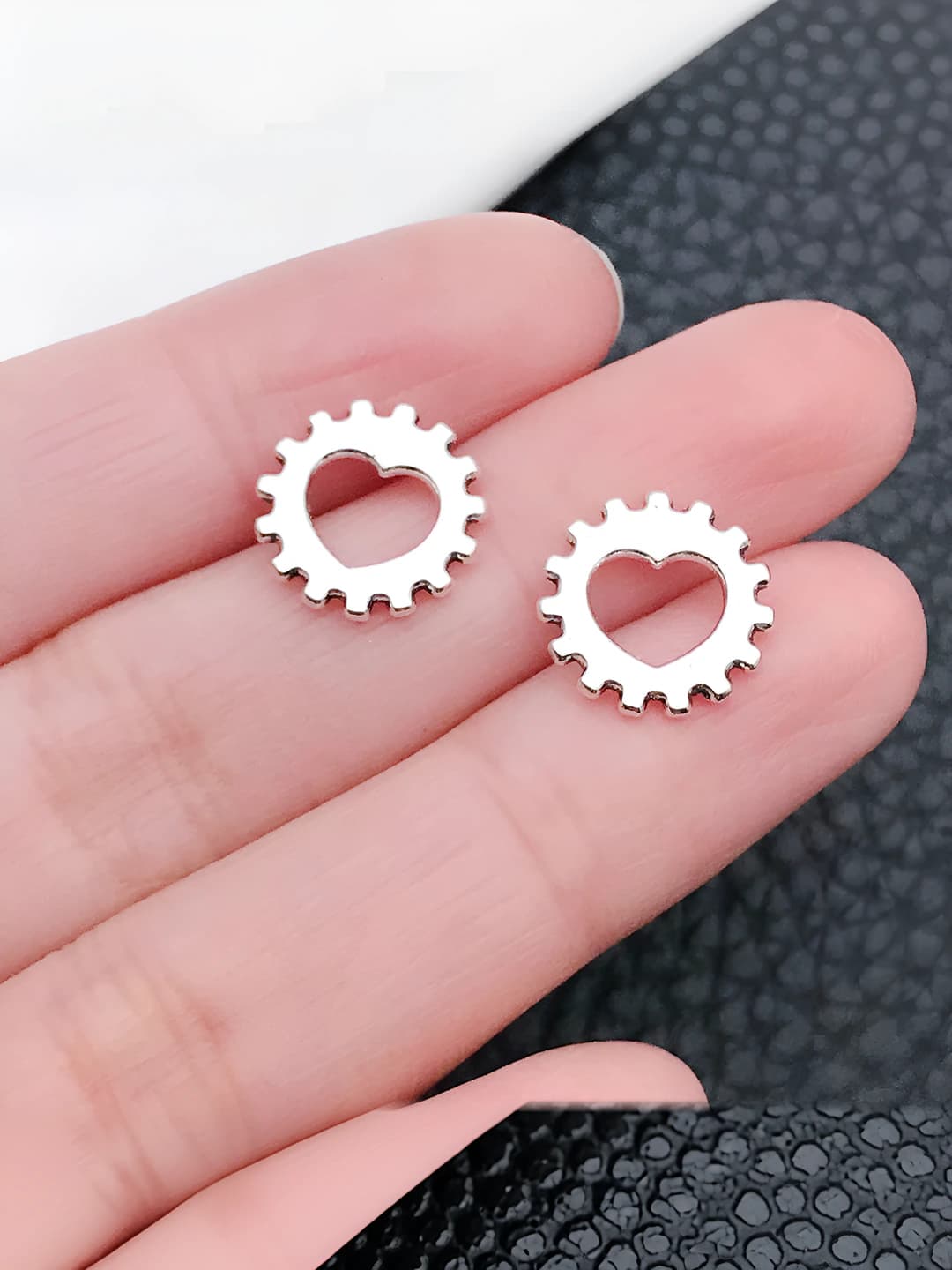 1 шт, античное серебро, сердце, 12x12mm, 0.6g