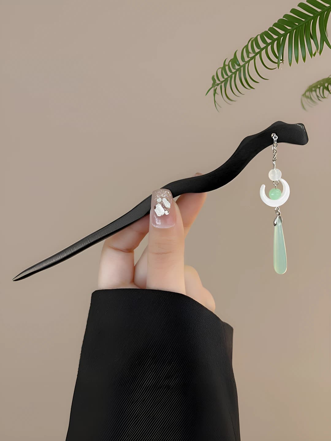 57# Black moon pendant