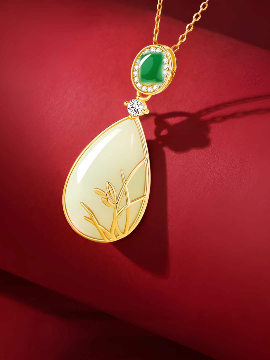 Orchid drop necklace