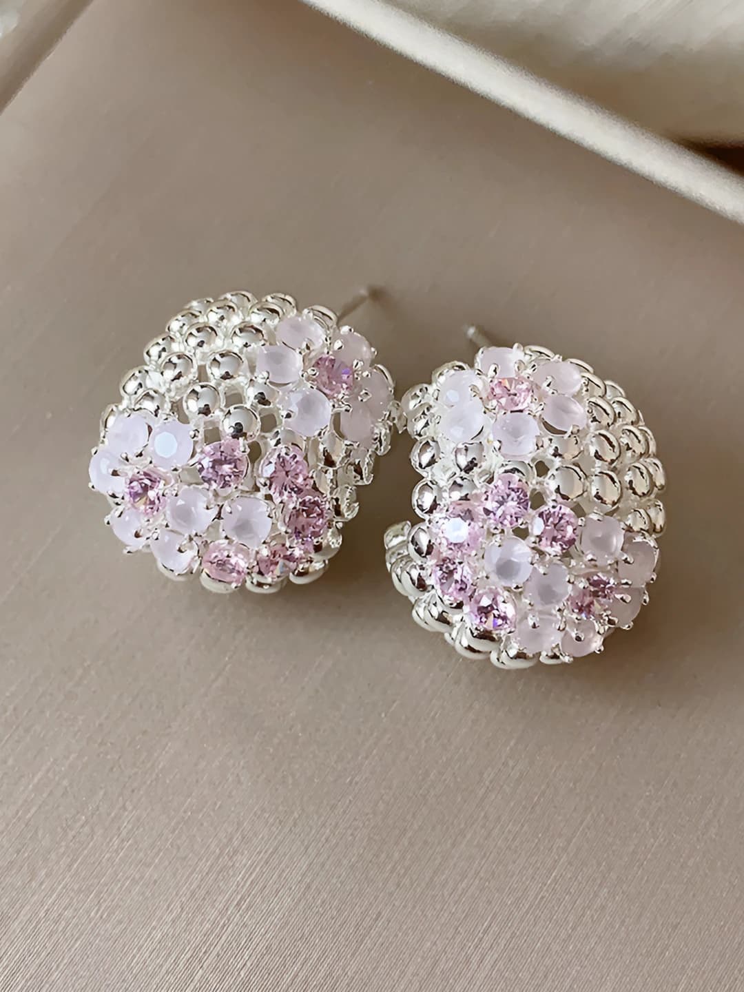23 silver pin - silver - pink