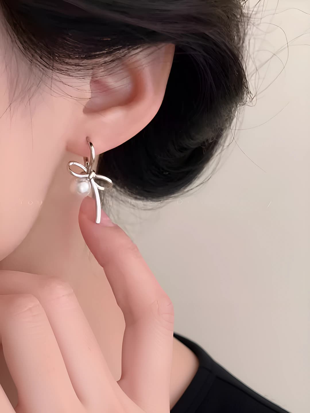Женские серьги с 925 серебряной иглой, бусинами, геометрической формой, в корейском стиле, с нежным и сладким дизайном