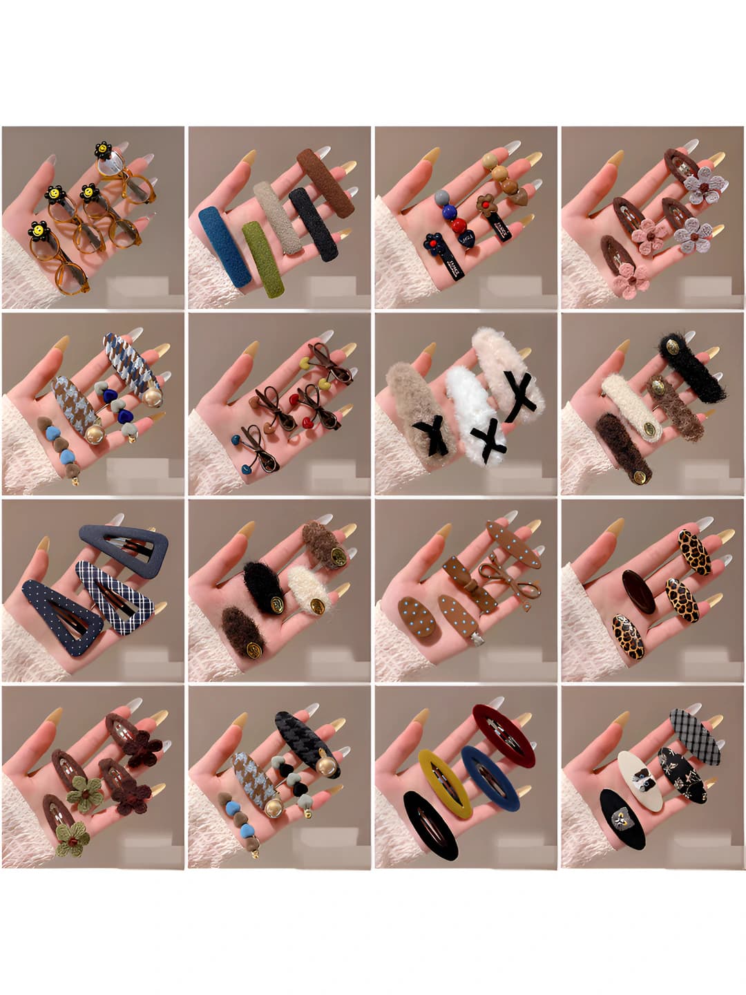 Women's hair clips and combs autumn-winter: preppy style, creamy sweet style, plated alloy, bow hair clip